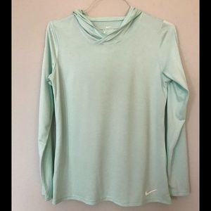 Nike Dri-Fit Teal Long Sleeved Light-weight Hoodie
